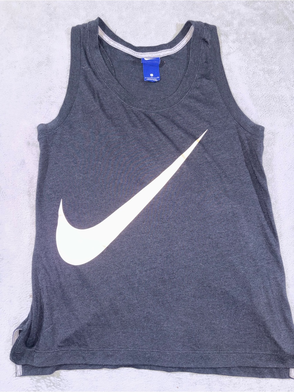 Nike tank with pink/yellow checkmark sz S